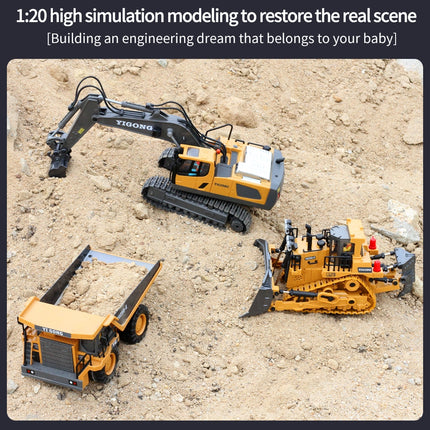 Tobouy RC Excavator 1/20 Scale – 11-Channel Remote Control Toy