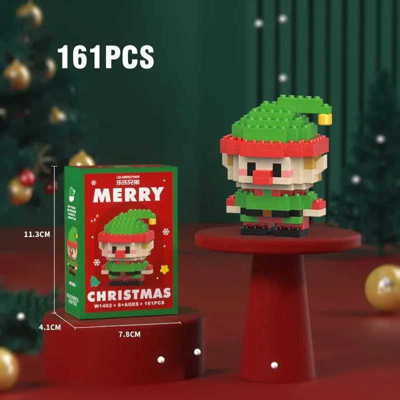 Tobouy Christmas Building Block Series – Santa Claus & Reindeer Puzzle, Compatible with LEGO Bricks