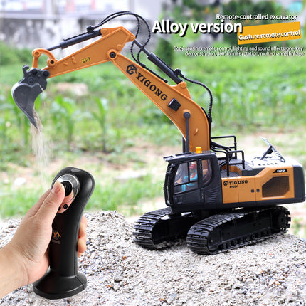 Tobouy Next-Gen RC-Bagger im Maßstab 1/20 – Legierungskonstruktion, Körpersensorsteuerung, 360°-Drehung