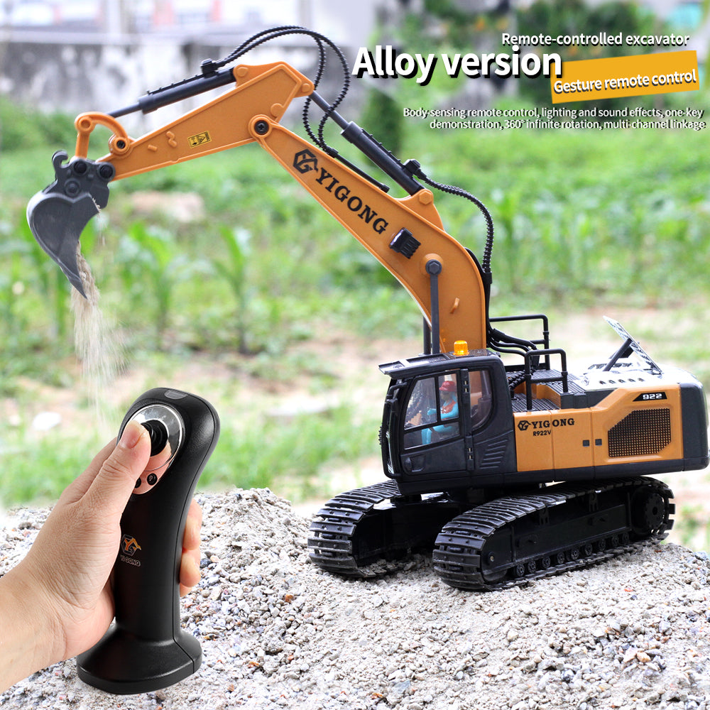 Tobouy Next-Gen RC-Bagger im Maßstab 1/20 – Legierungskonstruktion, Körpersensorsteuerung, 360°-Drehung