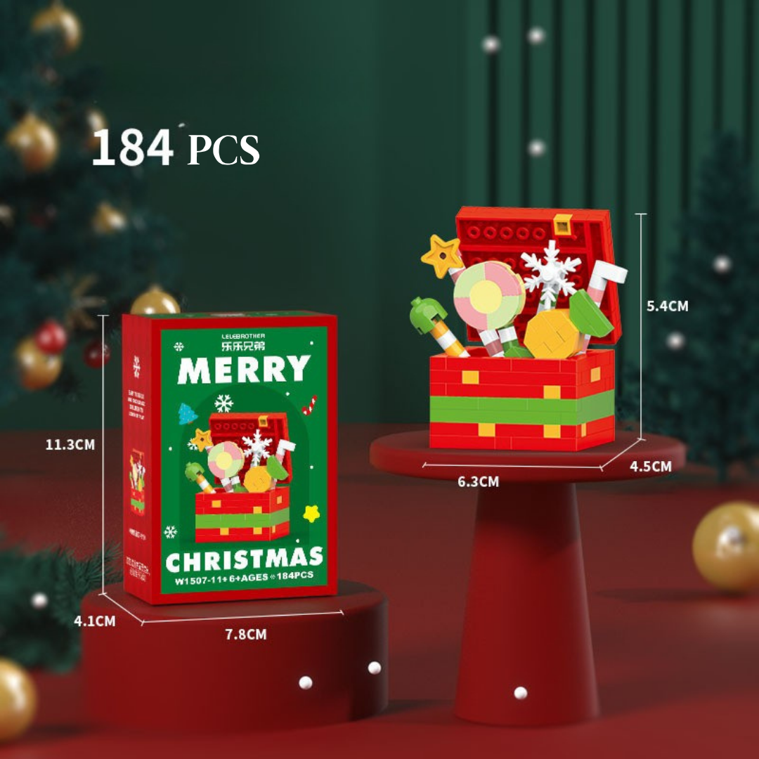 Tobouy Christmas Building Block Series – Santa Claus & Reindeer Puzzle, Compatible with LEGO Bricks