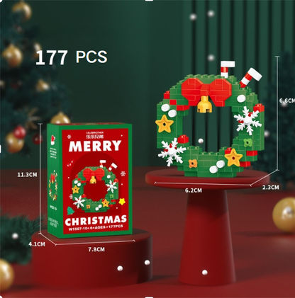 Tobouy Christmas Building Block Series – Santa Claus & Reindeer Puzzle, Compatible with LEGO Bricks