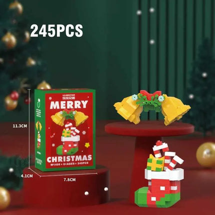 Tobouy Christmas Building Block Series – Santa Claus & Reindeer Puzzle, Compatible with LEGO Bricks