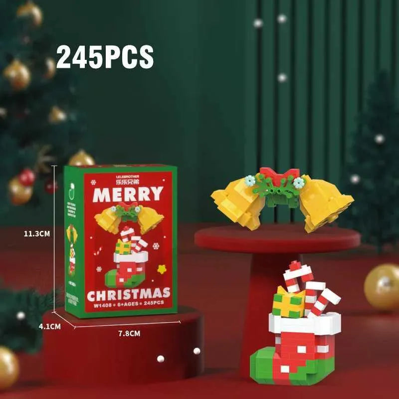 Tobouy Christmas Building Block Series – Santa Claus & Reindeer Puzzle, Compatible with LEGO Bricks