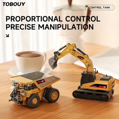 Tobouy  Mini RC Construction Set – Forklift, Excavator & Dump Truck