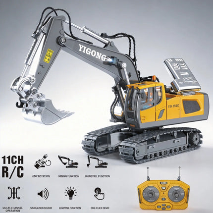 Tobouy RC-Bagger im Maßstab 1/20 – 11-Kanal-Fernsteuerungsspielzeug