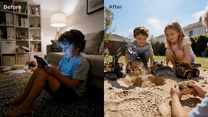 Tobouy RC Excavator 1/20 Scale – 11-Channel Remote Control Toy