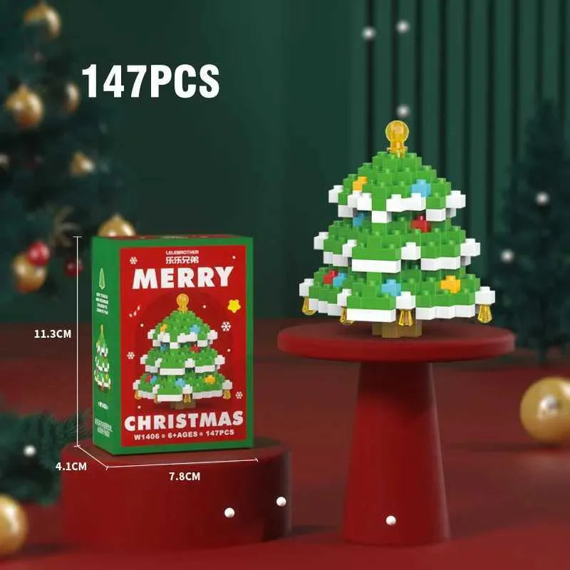 Tobouy Christmas Building Block Series – Santa Claus & Reindeer Puzzle, Compatible with LEGO Bricks