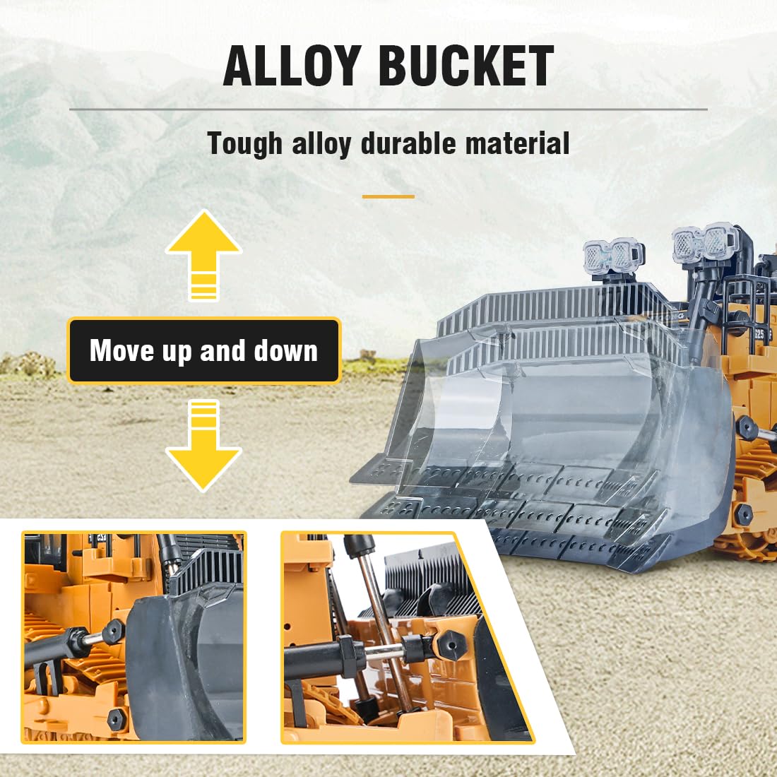 Tobouy RC Bulldozer im Maßstab 1/20 – Realistisch, robust, einsatzbereit