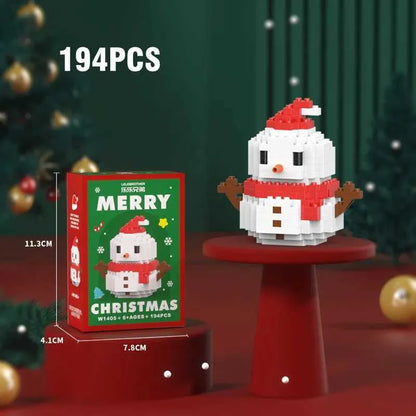 Tobouy Christmas Building Block Series – Santa Claus & Reindeer Puzzle, Compatible with LEGO Bricks