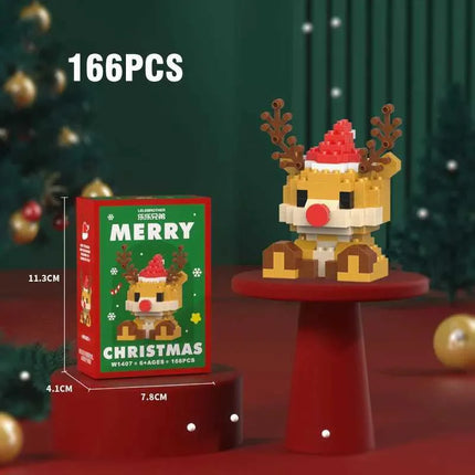 Tobouy Christmas Building Block Series – Santa Claus & Reindeer Puzzle, Compatible with LEGO Bricks
