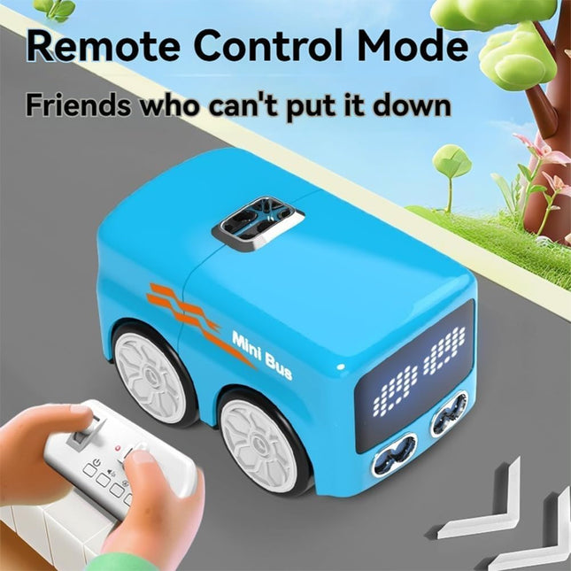 Tobouy Magic Bus - Follow Line Car, Auto LED Expression Lights & 4 Play Modes