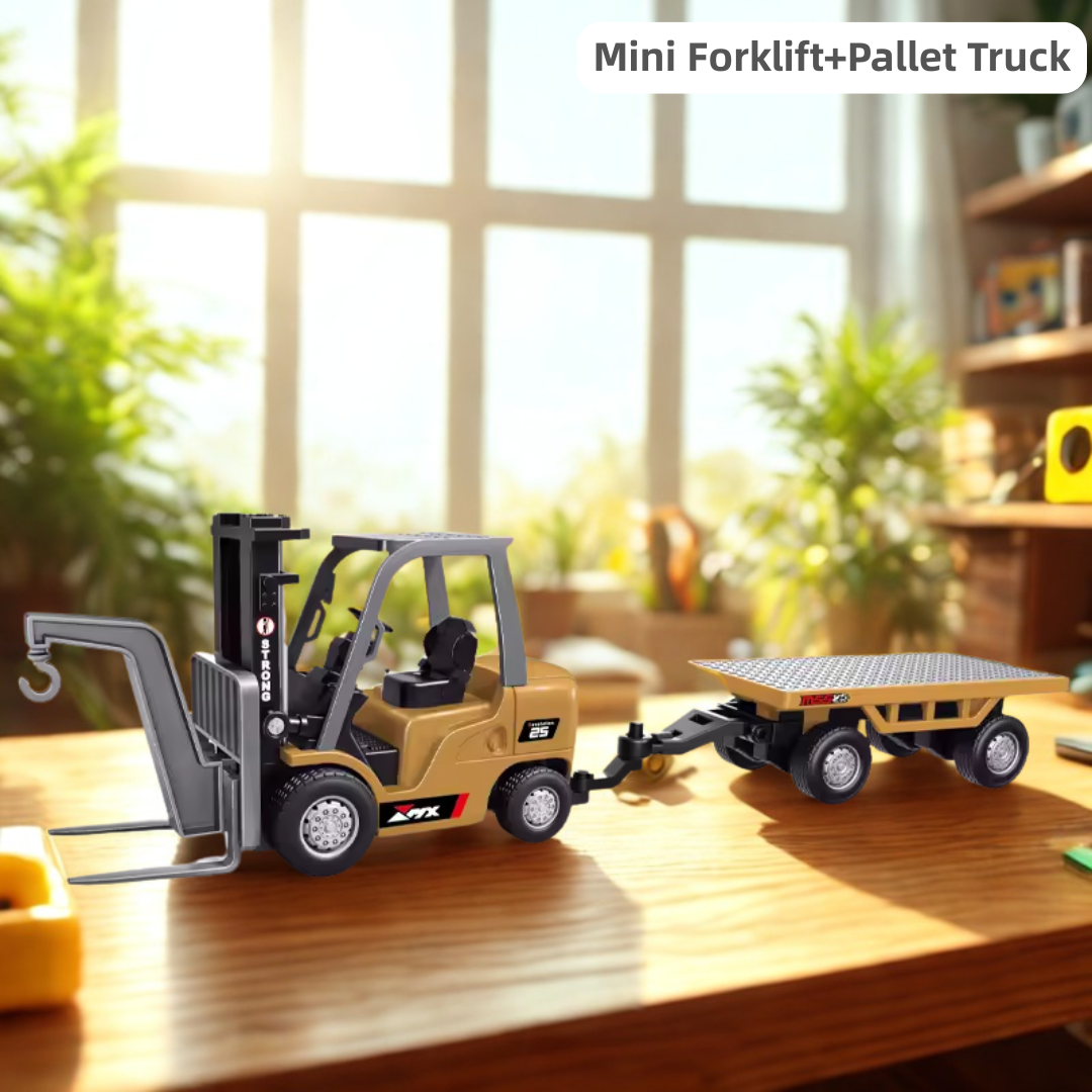 Tobouy  Mini RC Construction Set – Forklift, Excavator & Dump Truck