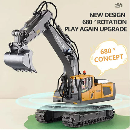 Tobouy RC Excavator 1/20 Scale – 11-Channel Remote Control Toy