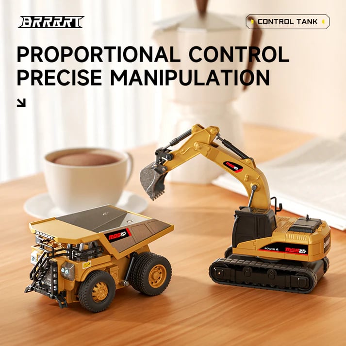 Tobouy  Mini RC Construction Set – Forklift, Excavator & Dump Truck