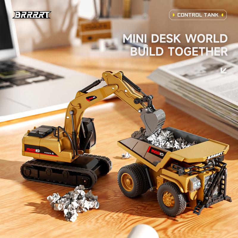 Tobouy  Mini RC Construction Set – Forklift, Excavator & Dump Truck